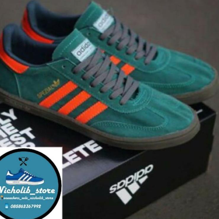(HARGA BERSAHABAT) Sepatu adidas spezial hijau oren | sneaker adidas | adidas spezial | Sneaker adid