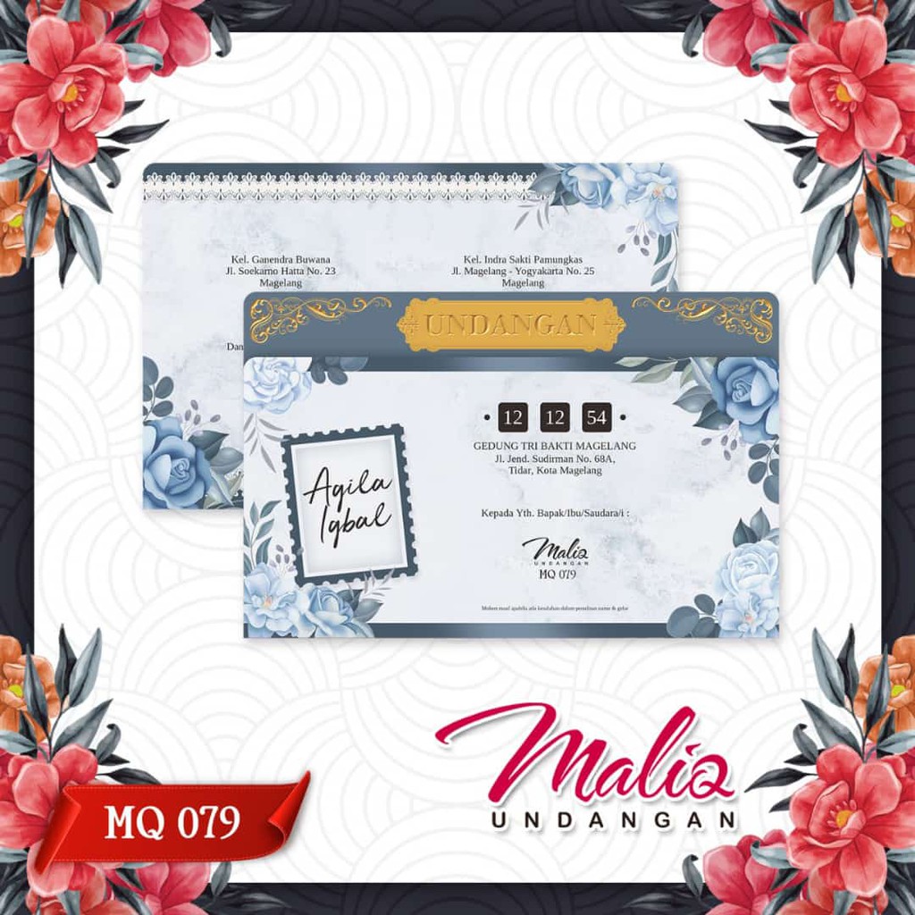 Blangko Undangan Maliq seri 79 / Undangan Pernikahan / Undangan Khitan