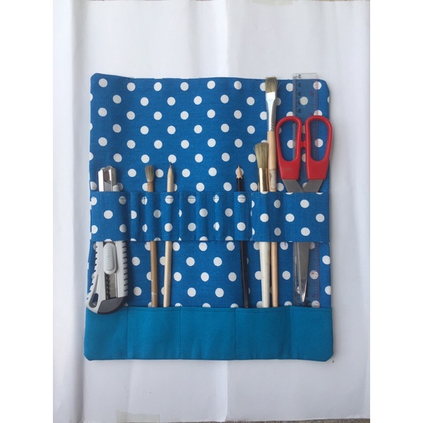 

Roll Up Pencil Brush case Canvas / Tempat Pensil Kuas Bahan kain Kanvas