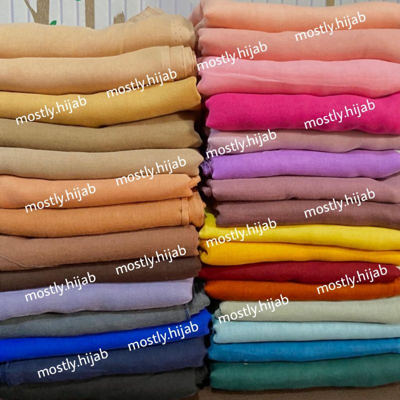 Kerudung Segiempat Paris Premium Jahit 4 Sisi