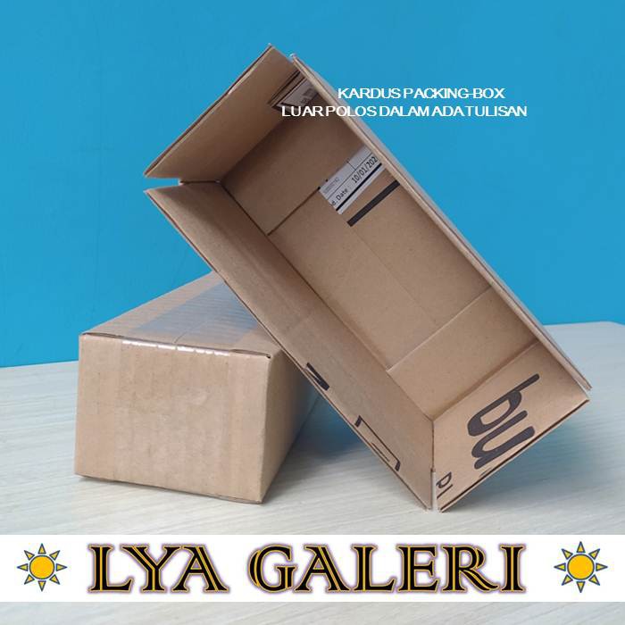 Karton Box Kardus Packing Uk.18x8x6 cm Luar Polos Dalam Ada Tulisan-1