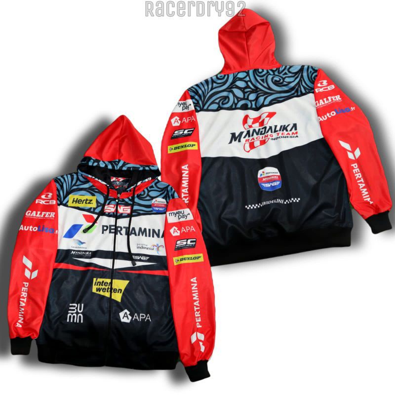 JAKET RACING HELL SPESIAL OFFICIAL MANDALIKA RACING DEWASA UKURAN M-L-XP-XXL/JAKET RACING TERBARU