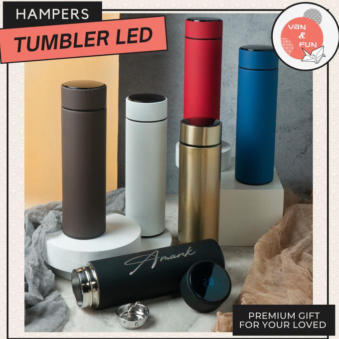 

Hampers Tumbler LED / Kado Tumbler Custom Grafir / Kado Ulang Tahun