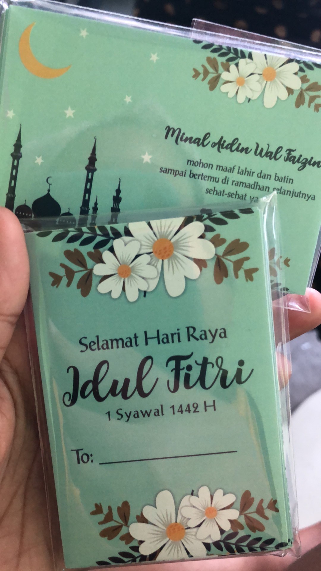 Kartu Lebaran / Kartu Ucapan Hari Raya / Kartu Ucapan Idul Fitri Custom