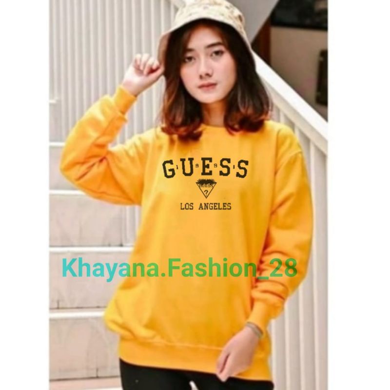 19#kaos wanita lengan panjang#guess