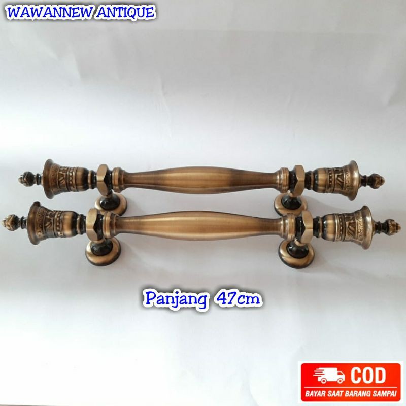 Handle Pintu / Gagang Pintu Rumah Pagar Kuningan Antik Murah 47cm