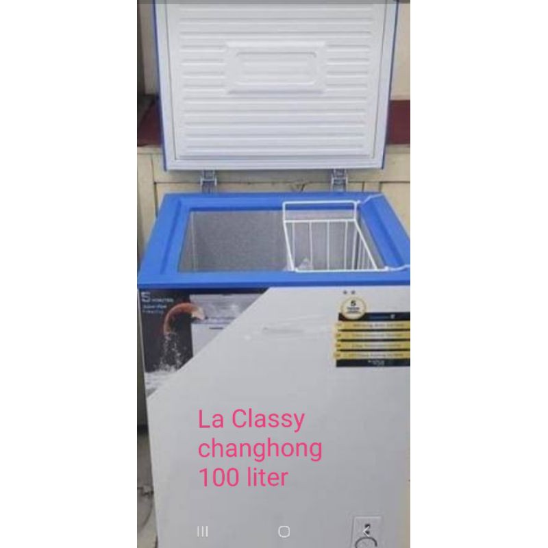 chest freezer changhong cbd 105 100 liter