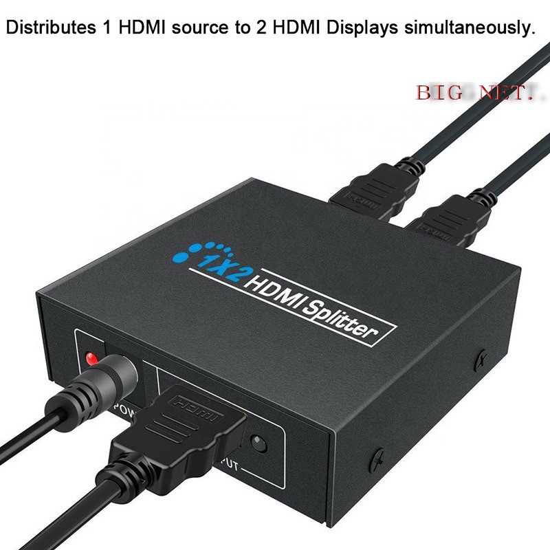 Hdtv Splitter 2 Ports Converter (1 Input To 2 Output)/ Hdmi Splitter 1*2