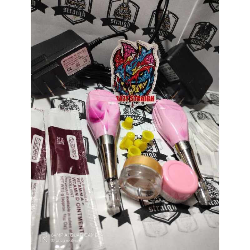 fulset mesin alat OMBRE Sulam alis bibir tingal pakai ORIGINAL tato sudah beserta jarum dan anestesi