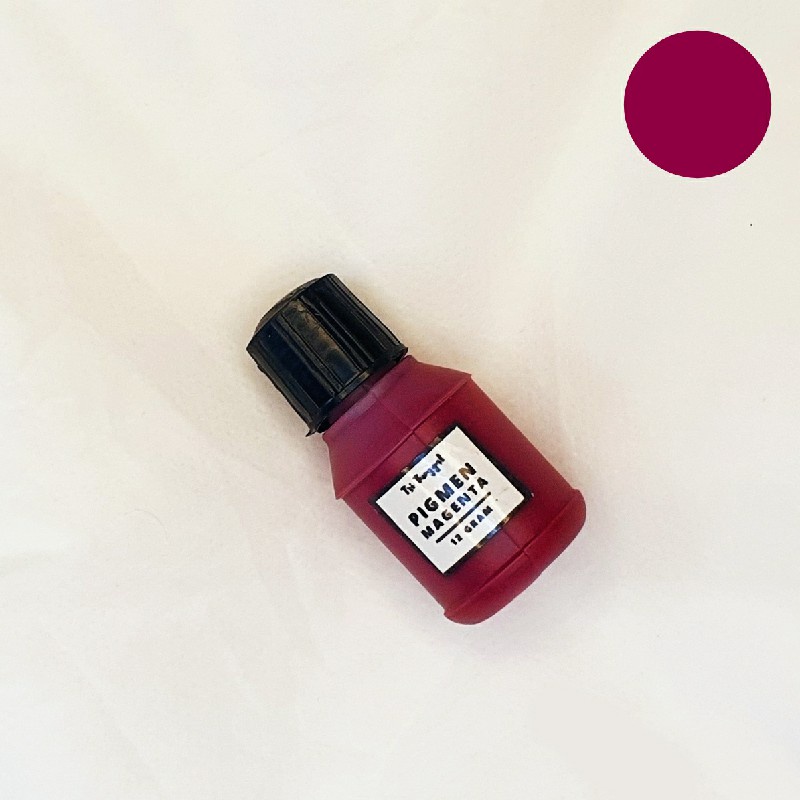 PIGMEN 12gr MAGENTA Mini Kecil Pewarna Sablon Pigment Color Slime Clay DIY Waterbased Tie Dye Cat Warna Warni Air Cairan Liquid Painting Kerajinan Prakarya Art Seni Kesenian Perlengkapan Drawing Melukis Lukis Grosir Prakarya Malang