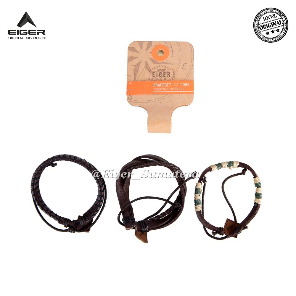 Eiger1989 Gelang Collegial Bracelet 89 Jawerly - 4273 | Gelang Tangan Pria Wanita Isi 3