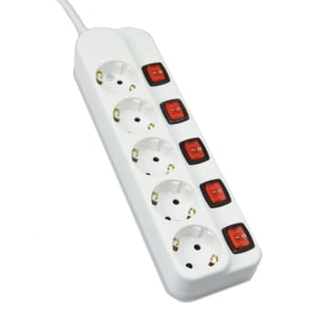 Krisbow Stop Kontak 5 Socket Dengan Tombol On/off Kr-4358