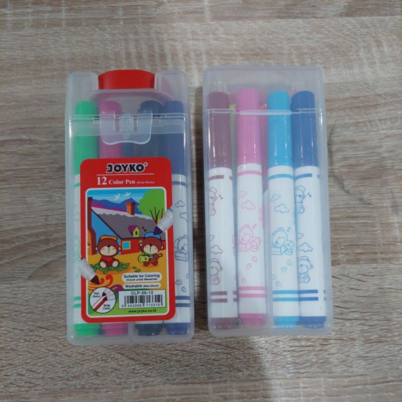 

Spidol 12 Warna Joyko CLP-56-12 / Color Pen 12 Warna Joyko
