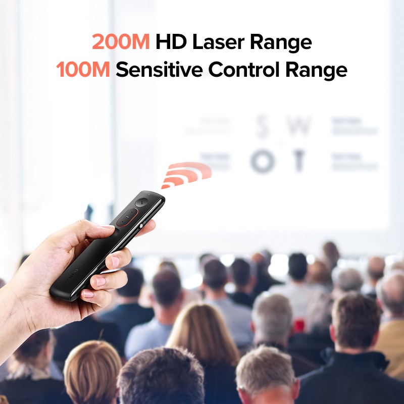 UGREEN Wireless Laser Pointer Presenter ,Remote Laser Pointer Untuk Presentasi
