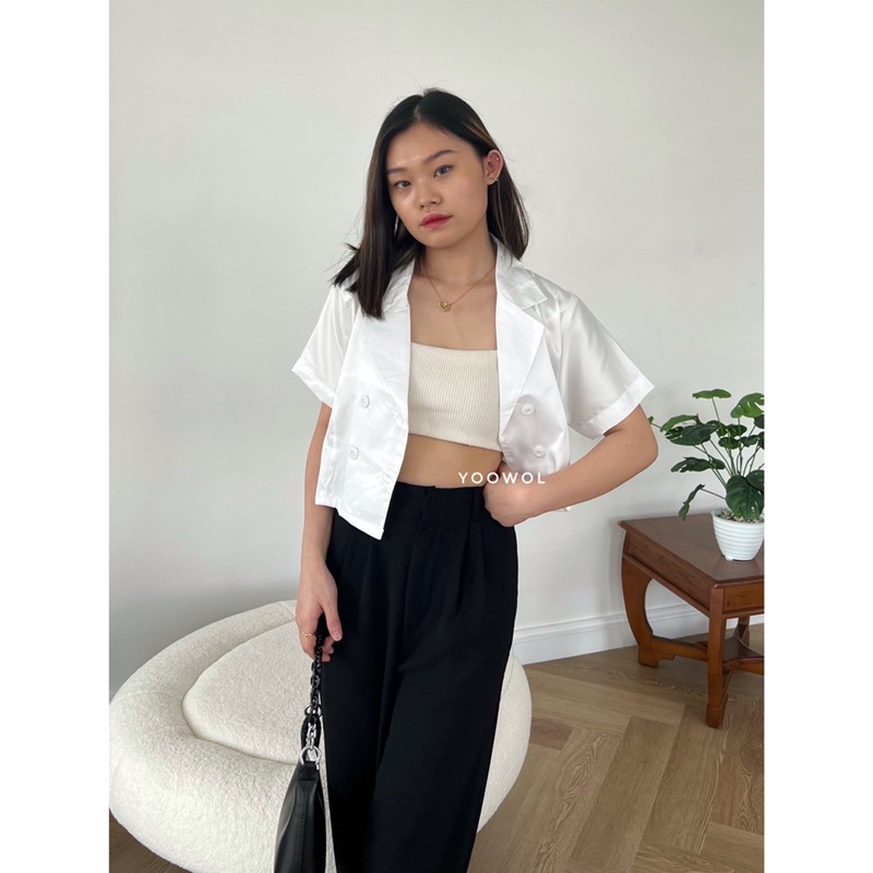 Whitney Outer/ Outer Satin Crop