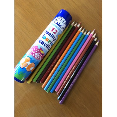 

Pensil warna Segi enam Import 12 Warna Watercolor