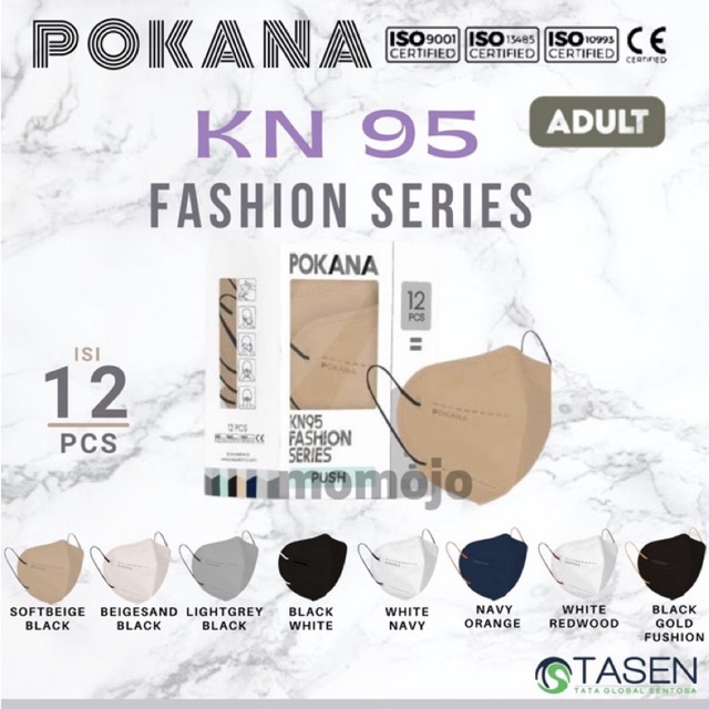 Masker POKANA KN95 FASHION SERIES Earloop Face Mask KN 95 Masker Medis