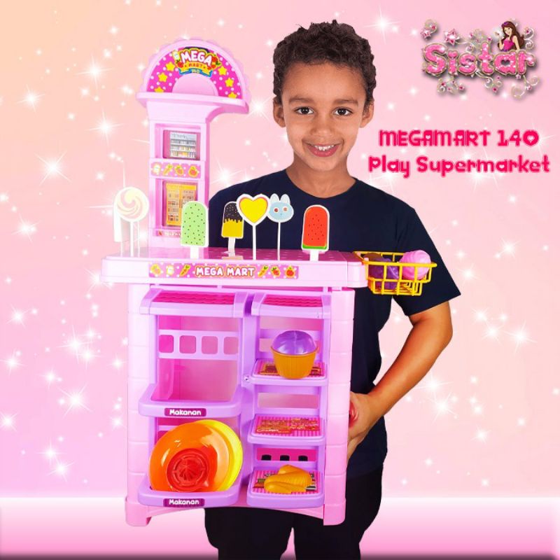 Mainan Mainan Anak Perempuan Kasir Kasiran Trolly Troly Troli Troley Trolley Dorong Belanja Supermar