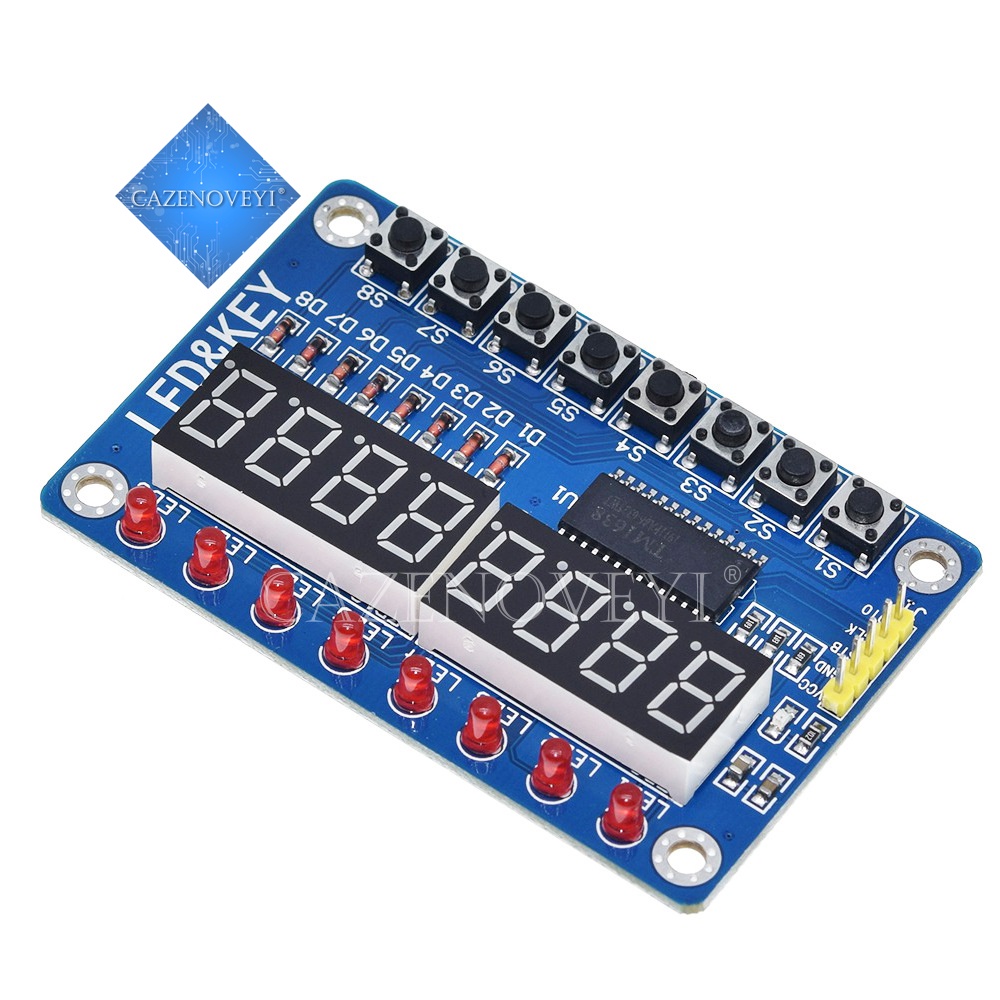 1pc TM1638 Modul Display Kunci Untuk AVR Arduino 8-Bit Digital LED Tube 8-Bit WAVGAT