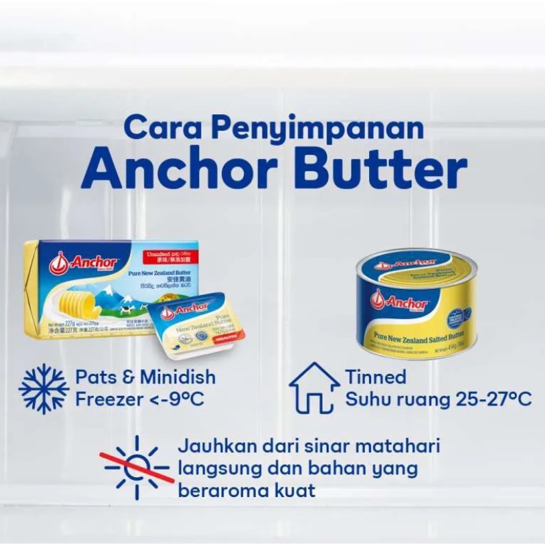 Anchor Salted Unsalted Butter Mini 7 Gram Mentega MPASI Bayi - Kabakids Store tu