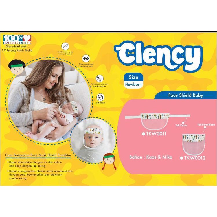 Faceshield Bayi Pelindung Wajah Bayi Newborn Clency