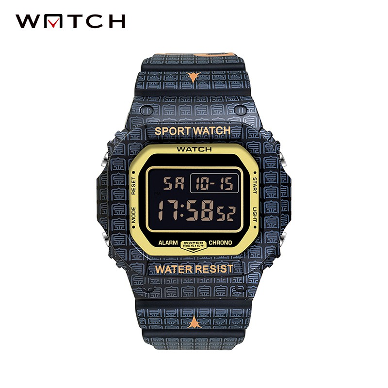 WATCH 2102 Jam Tangan Pria Digital Shockproof Tali Rubber Anti air WATCHKITE WKOS