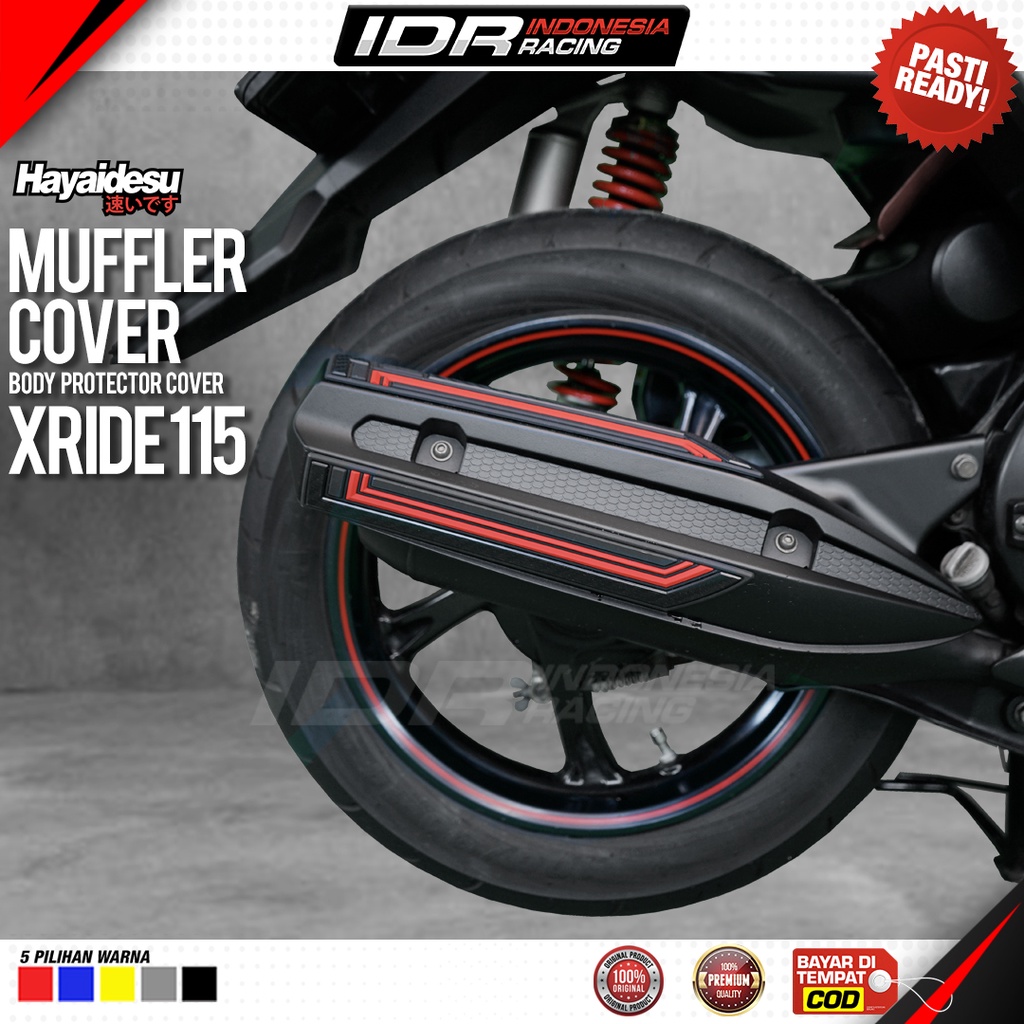 Hayaidesu Xride 115 Body Protector Muffler Cover Aksesoris Yamaha