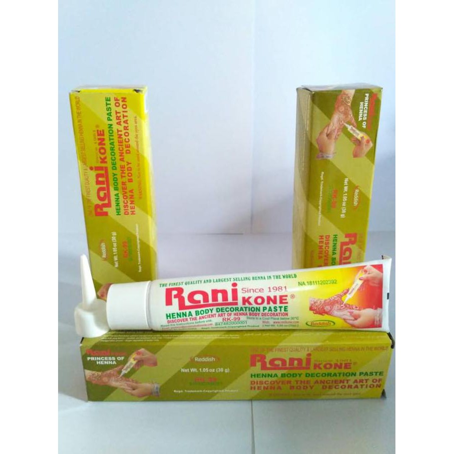 JUAL MURAH Henna / Inai / Pacar Rani Kone Besar Per box lusin (12 Pcs) READY STOK