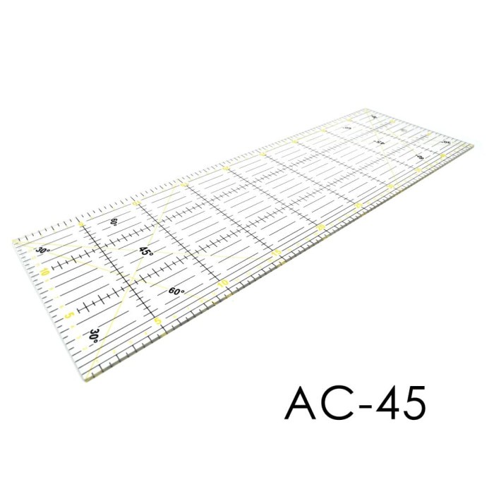 

(BISA COD) FREYA Quilting Ruler 15x45cm - Penggaris Jahit Quilting AC-45