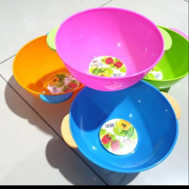 MANGKOK TRIXY BUAH / SALAD PLASTIK SERBAGUNA WARNA WARNI ACAK MURAH