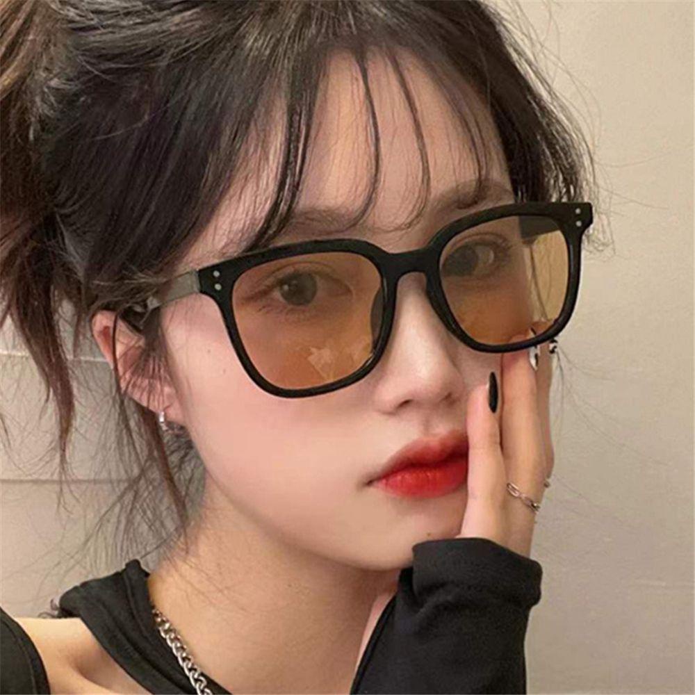 SUYO Kacamata Fashion Fashion Ins Populer UV400 Vintage Wanita Eyewear