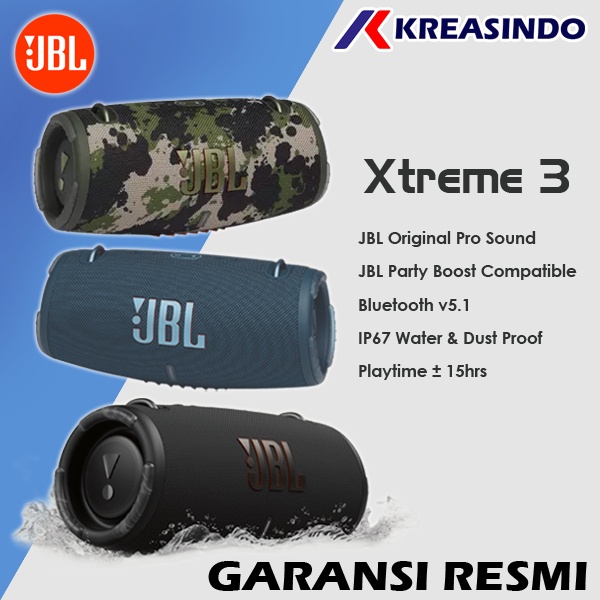 JBL EXTREME 3 / XTREME 3 Bluetooth Portable Speaker Original Garansi Resmi IMS