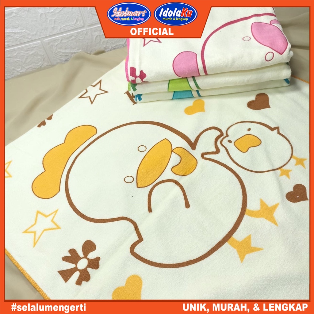 IDOLMART Handuk Anak Microfiber Motif 60x120cm Surabaya