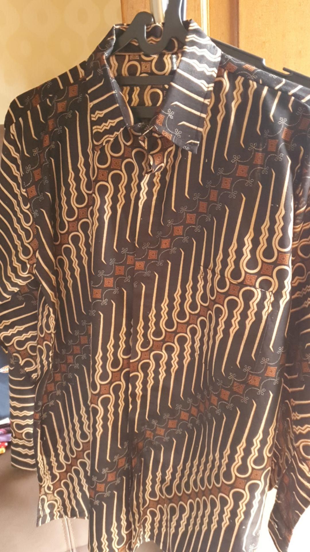 Baju Hem Kemeja Batik Lengan Tangan Panjang Grosir Murah Pakaian Pria Pendek Atasan Work Tanah Abang