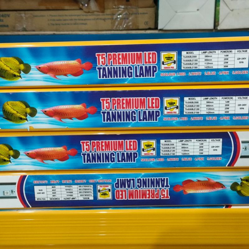 AQUARIUM LAMPU SAKKAI PRO T5 600 DOUBLE LED PREMIUM TANING LAMP CELUP