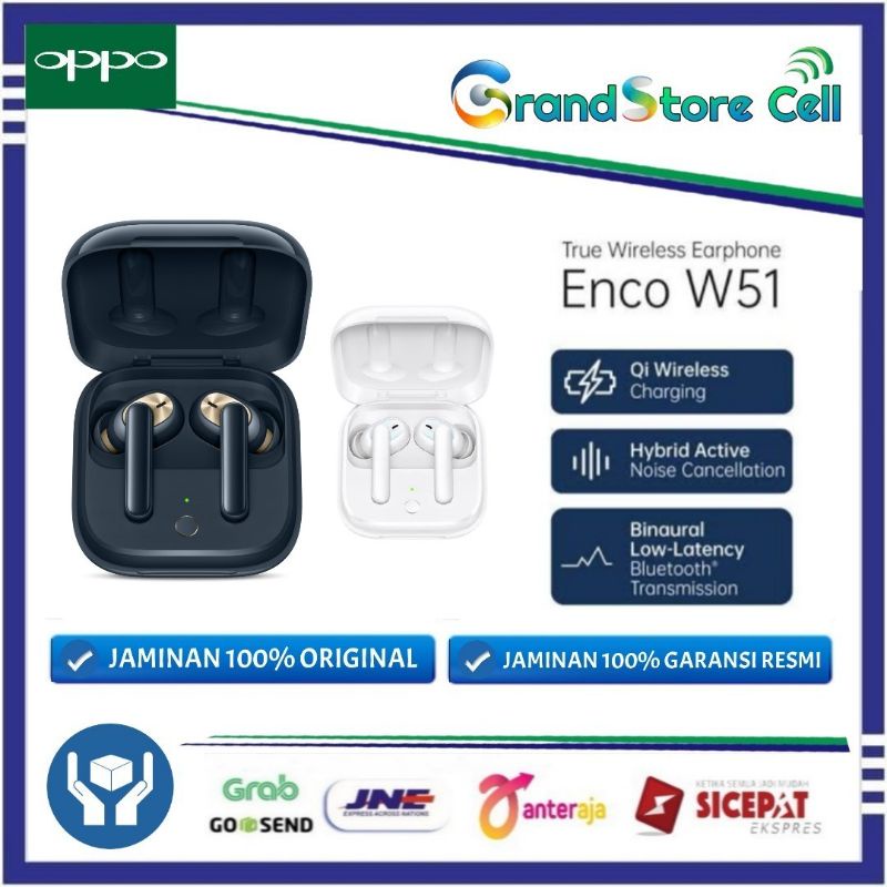 OPPO ENCO W51 TWS Wireless Earphone Garansi Resmi OPPO