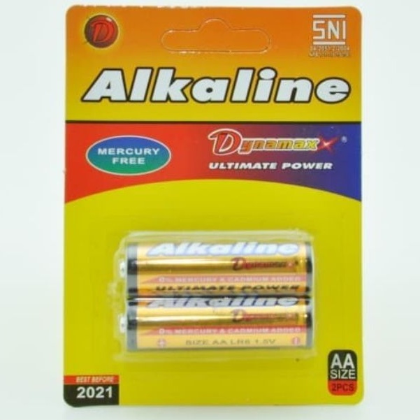 Baterai ALKALINE DYNAMAX size AAA Battery A3 A2 isi 2pc ultimate power SNI mercury free