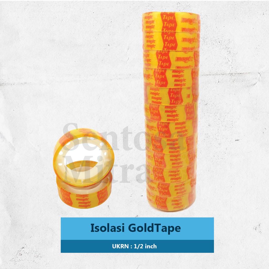 

Isolasi Gold Tape 1/2" x 10 Yard (12mm)