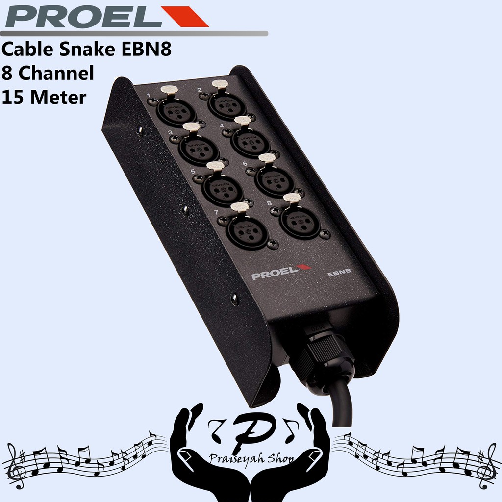 Snake Cable 8 In Channel 15 Meter Proel Original EBN8 Audio Stage Box