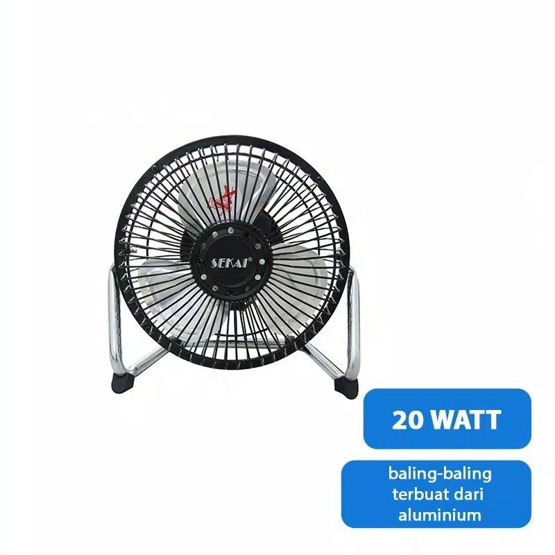 Kipas Angin Desk Fan Besi Sekai 6&quot; HFN-650