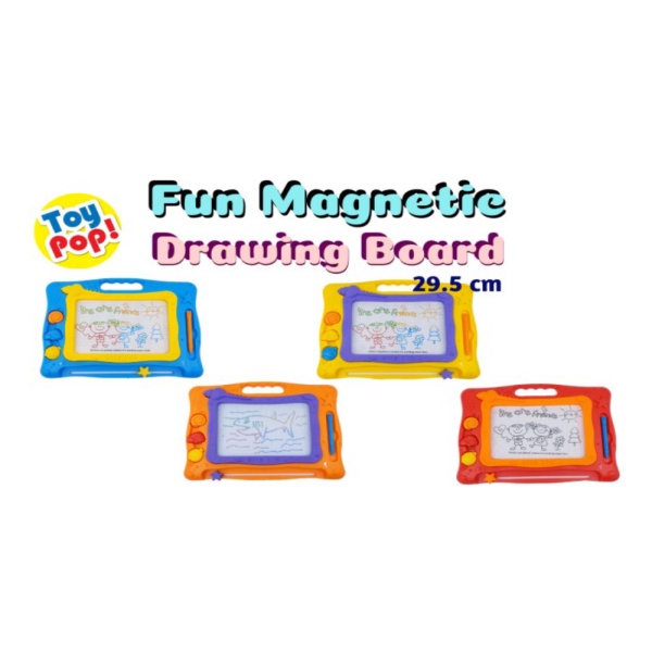

Mainan Edukasi Anak Magnetic Drawing Board Seru Banyak Warna 30cm! Murah
