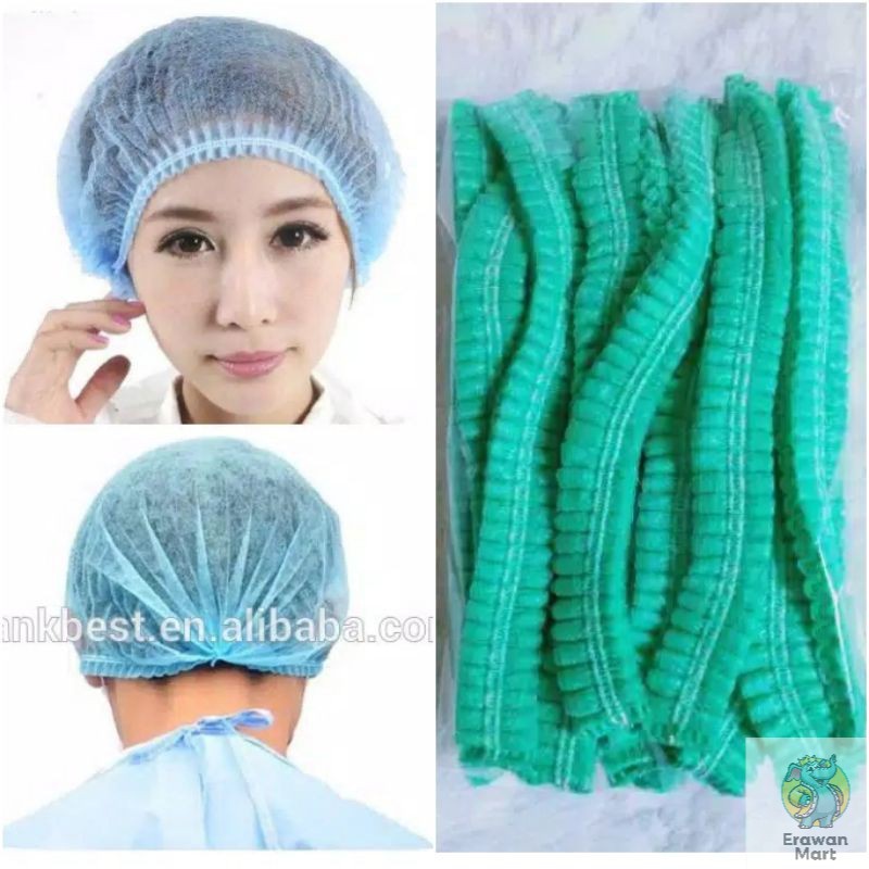 COD - PENUTUP KEPALA / PENUTUP KEPALA RAMBUT / SHOWER CAP PENUTUP KEPALA MEDIS SEKALI PAKAI (WARNA H