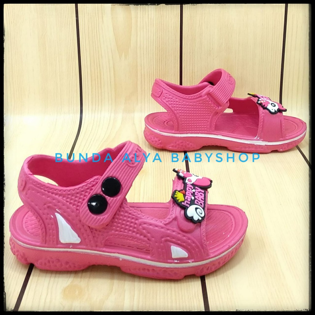 Sendal Anak Perempuan Usia 3 Tahunan FANTA Alas Karet - Sepatu Sandal Karet Anak Cewek Karet Unicorn Anti Licin Size 25