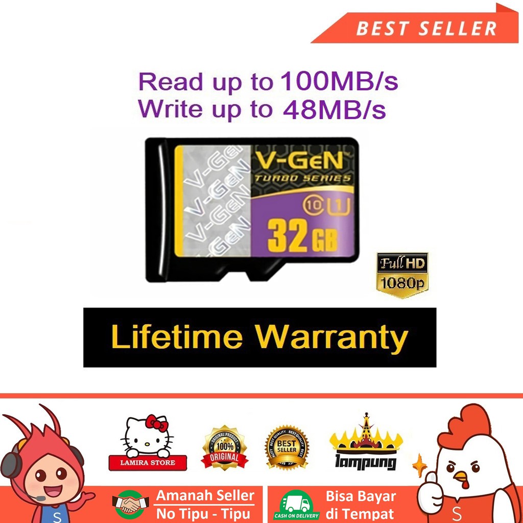 MEMORYCARD 32GB / MEMORYCARD 32GB VGEN / MEMORYCARD 32GB V-GEN / MEMORY CARD V-GEN 32GB CLASS 10