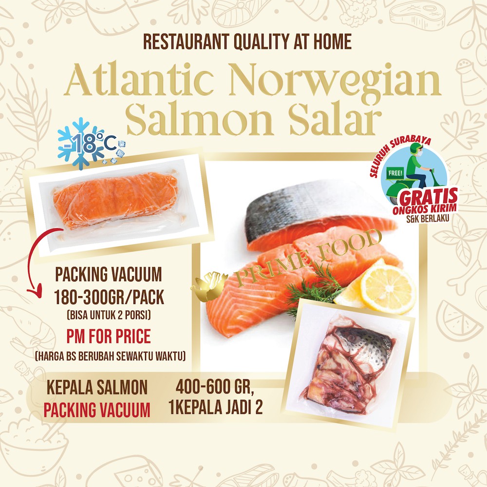 

Atlantic Norwegian Salmon Salar Ikan Salmon fillet sashimi grade mpasi bayi anak tasmanian MM0014