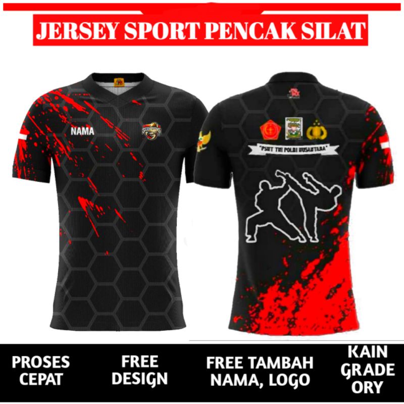 JERSEY PSHT/JERSEY PENCAK SILAT/KARATE/IKSPI/TAPAK SUCI/BKC/TNI POLRI/KAOS KARATE FULL PRINTING