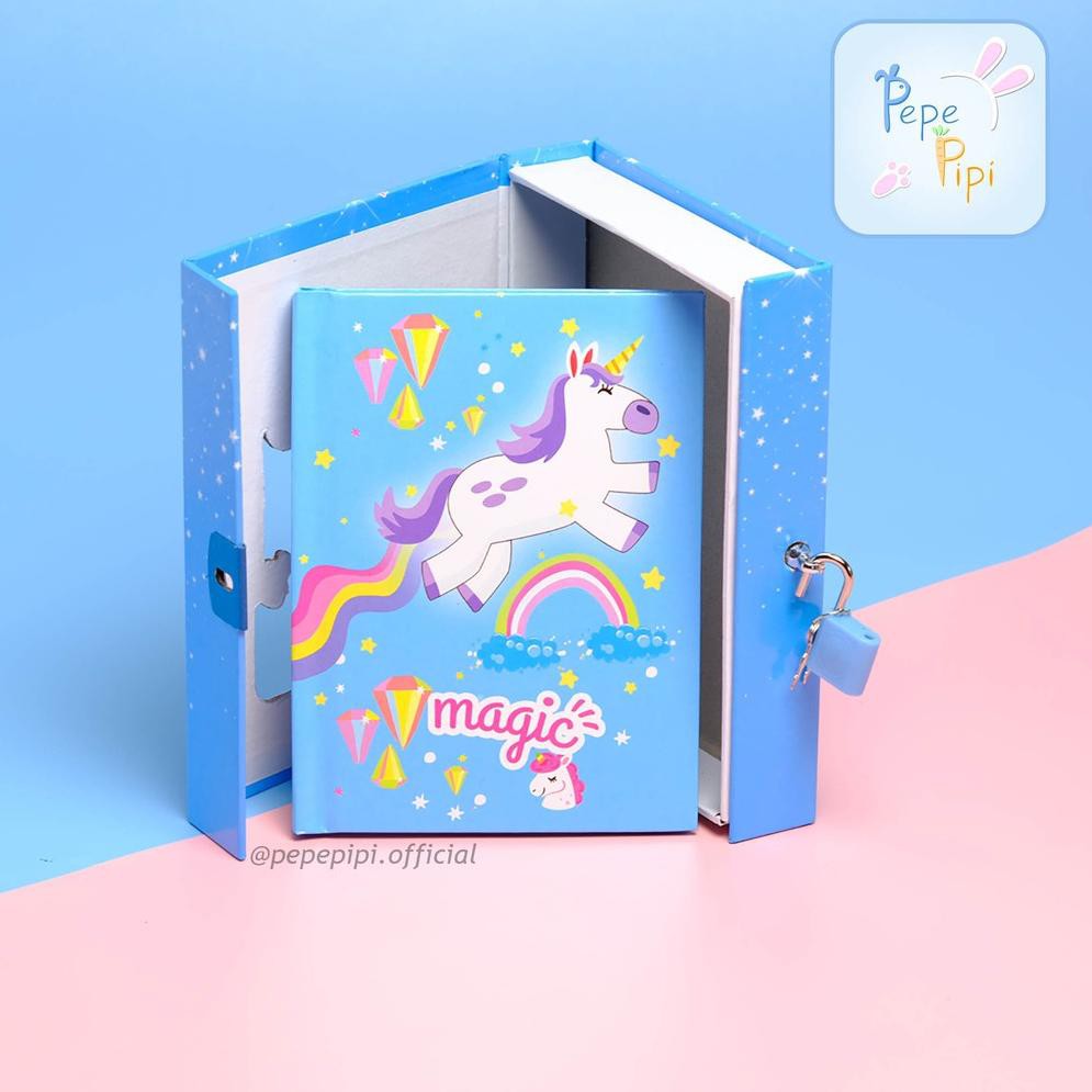 

☋Ready D6GTT Buku Diary Unicorn Note Book Dengan Kunci Gembok Tebal bisa COD 74 ✸Diskon Promo