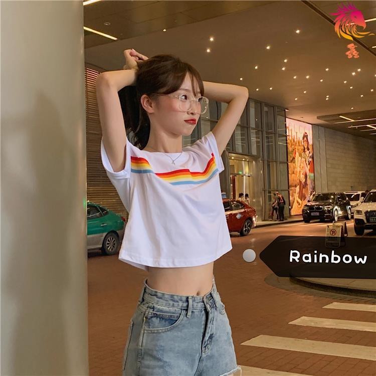 GFS BLOOMY RAINBOW TOP BABYTERRY