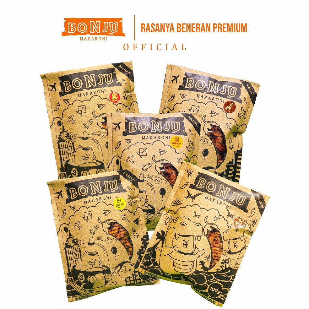 

PAKET BUNDLING 5 PCS MIX MAKARONI BONJU 100GR
