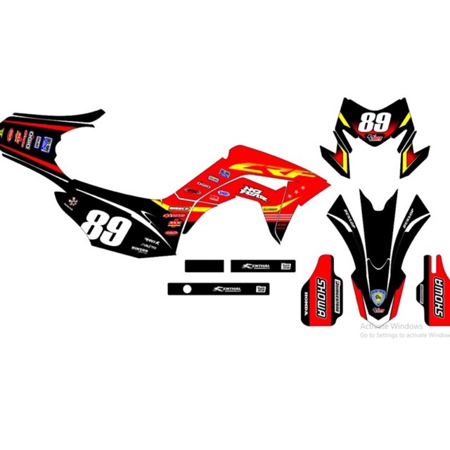 Decal CRF 150L Hitam merah dll bebas design